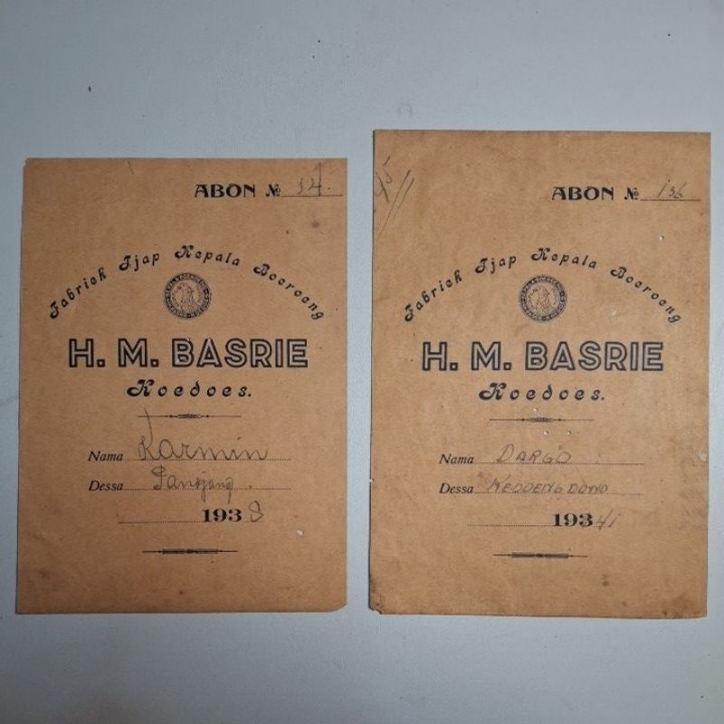 

Sampul Nota Tahun 1938