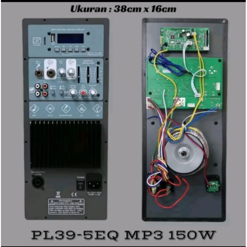 power Kit Mesin Speaker Aktif 150 Watt MP3 USB