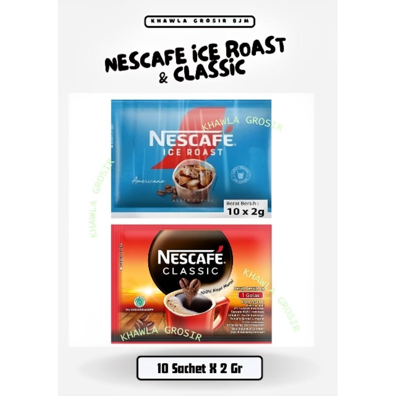 

KALSEL 10 SACHET NESCAFE ICE ROAST AMERICANO CLASSIC KOPI INSTAN 20 GR