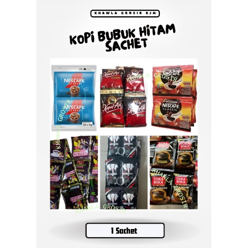 

KALSEL 1 SACHET KOPI BUBUK HITAM ASLI TUBRUK ALL VARIANT