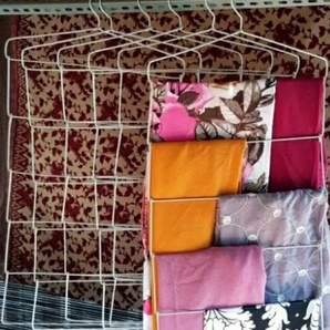 Paket Ekonomis  Gantunganrak  hanger gantung jilbab kawat besi  lipat  5 susun