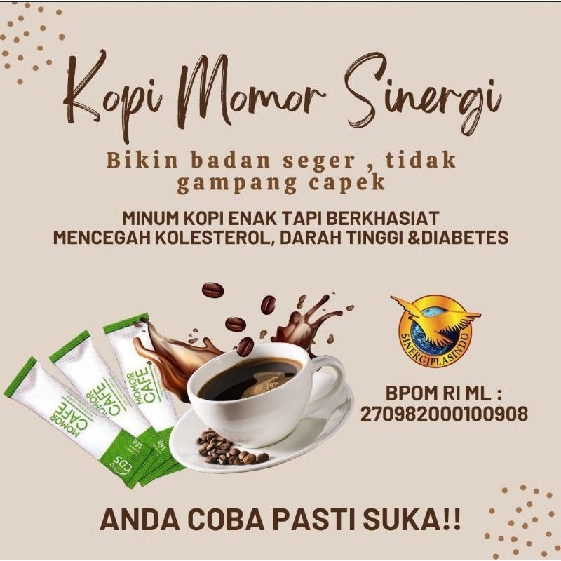 

MOMOR CAFE KOPI PARE Kopi Kesehatan Kopi Diet 1 kotak 15 Sachet, 16 gram / sachet