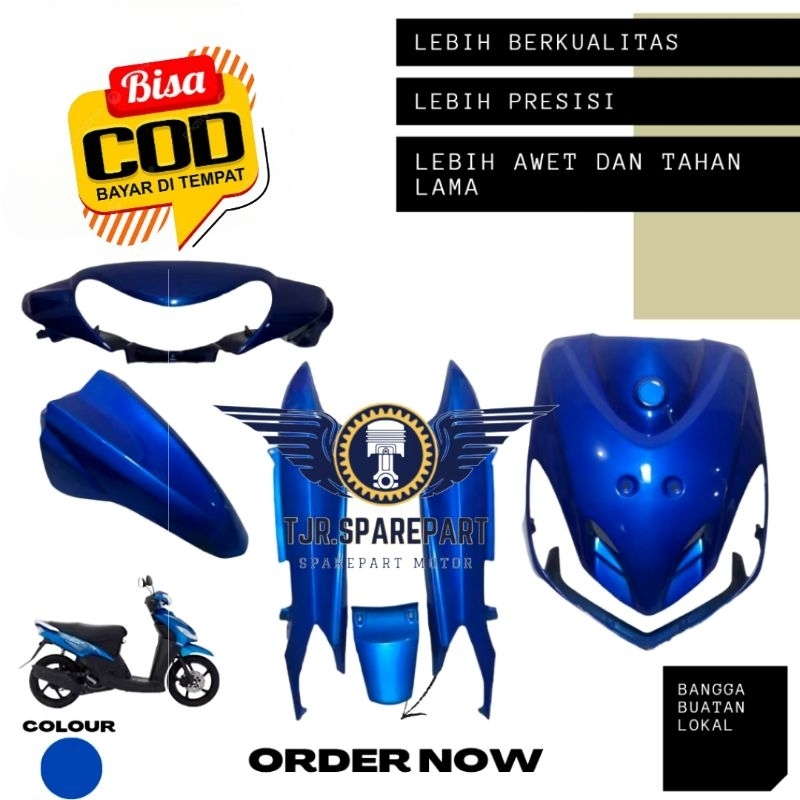 Fullset Full Body Halus Yamaha Mio Smile 2008 2009 2010 2011 2012 Warna Biru / Cover Body Halus Mio 