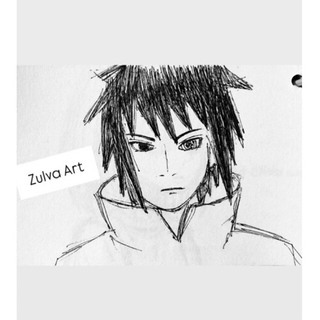 Gambar Tangan Sketsa Anime Sasuke Naruto Kartun Jepang
