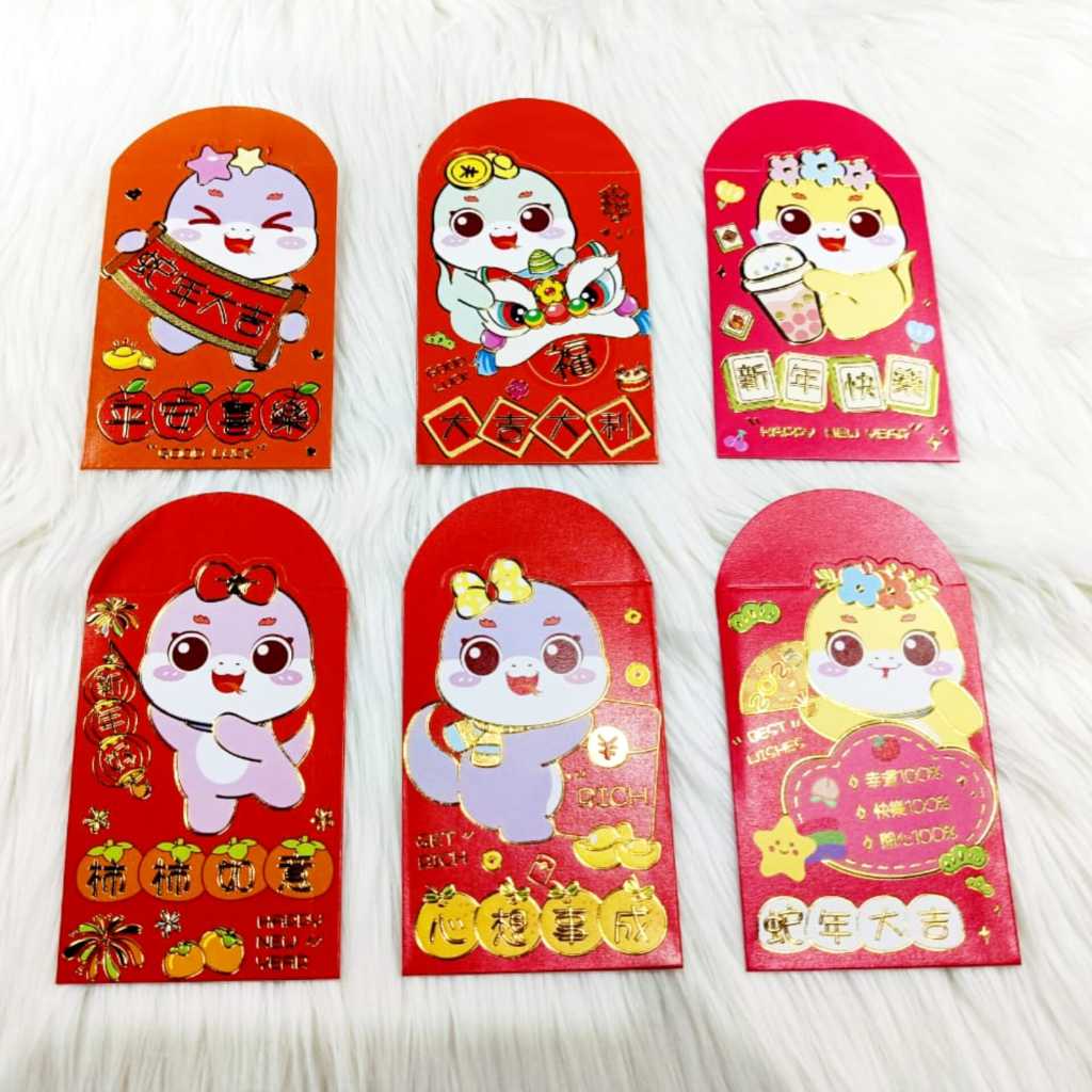 

Angpao Imlek Shio Ular 4135 Karakter Lucu Ukuran Standar Isi 6 Mix