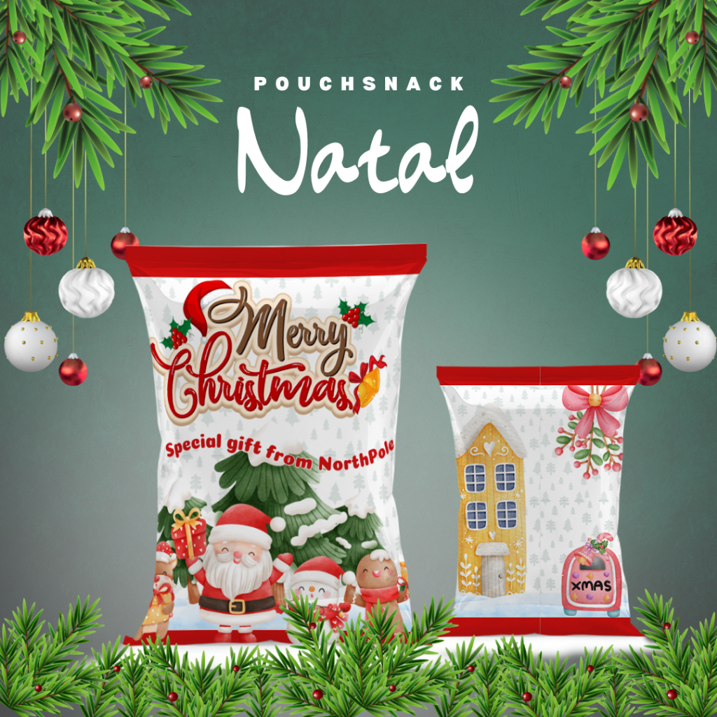

Pouch Snack Jumbo Natal - Goodiebag Natal 1pc - Chipbag for Christmas