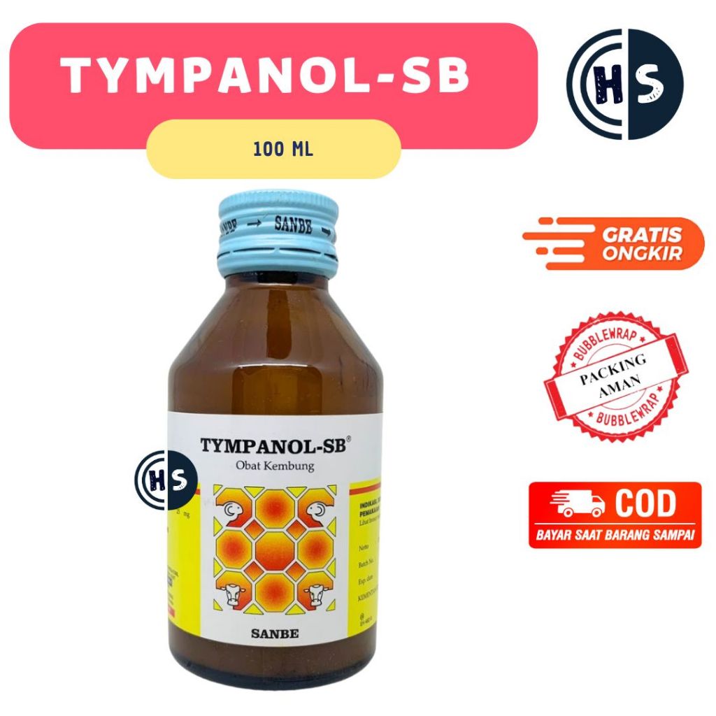 TYMPANOL SB 100ml - Obat Kembung (Bloat) Sapi Kuda Kerbau Kambing Domba Kelinci Ampuh - SANBE