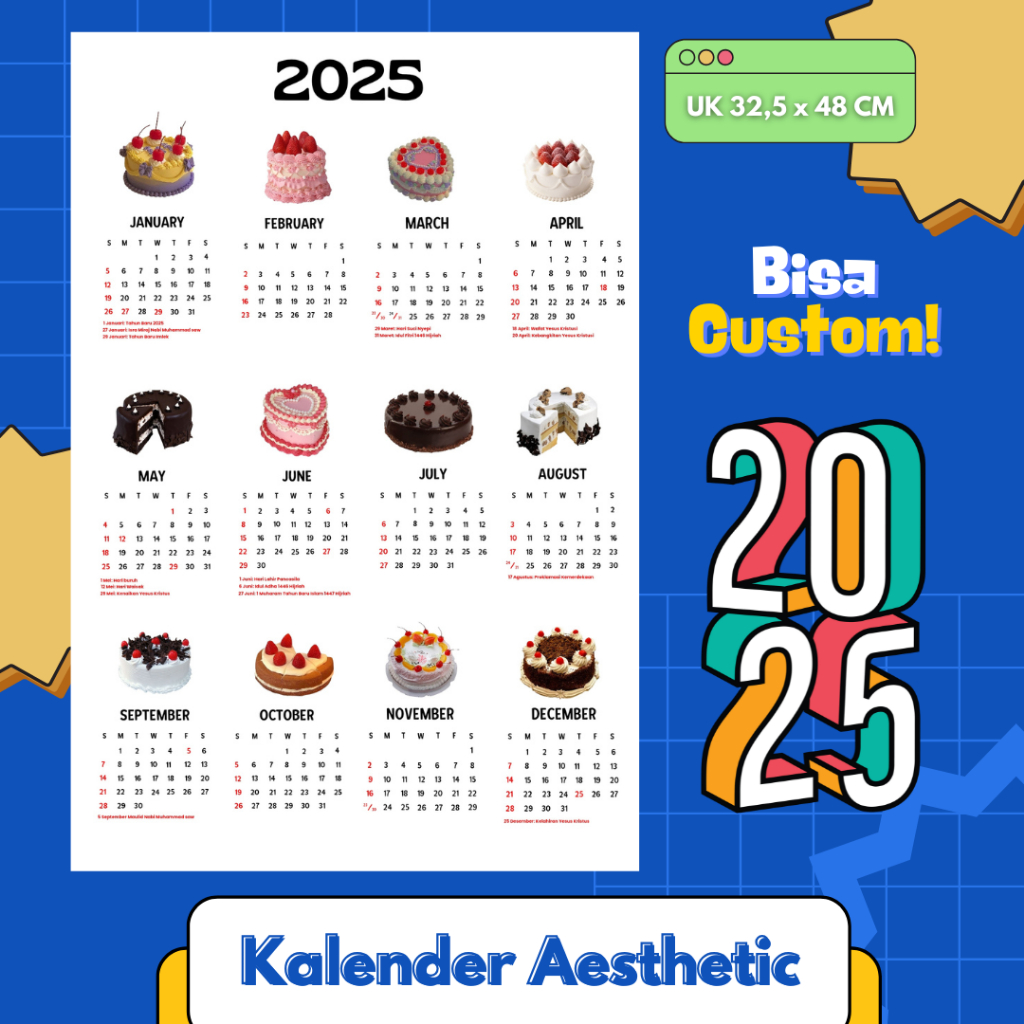 

KALENDER DINDING 2025 AESTHETIC