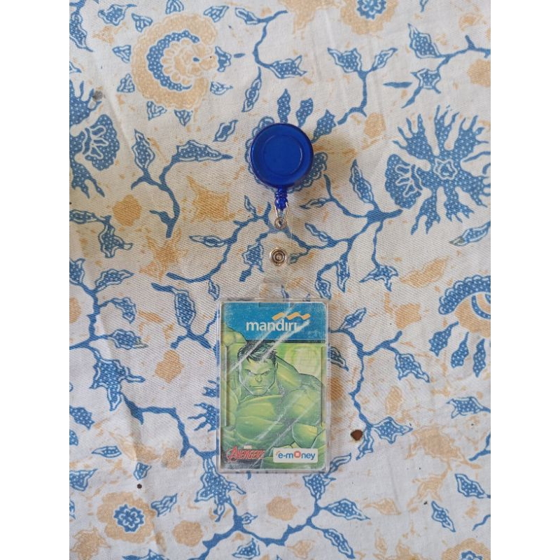 

Tempat id card name tag holder acrylic akrilik bening import plus jepitan penjepit yoyo biru terlaris