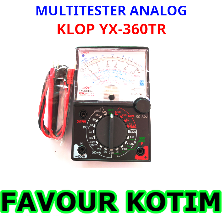 MULTIMETER TESTER ANALOG MULTITESTER KLOP YX-360TR YX360TR FVKOTIM
