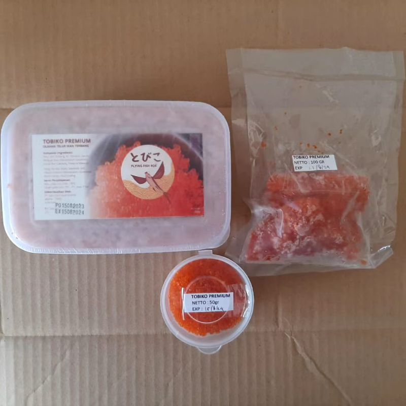 

Tobiko / Telur ikan terbang orange 45/95 gram