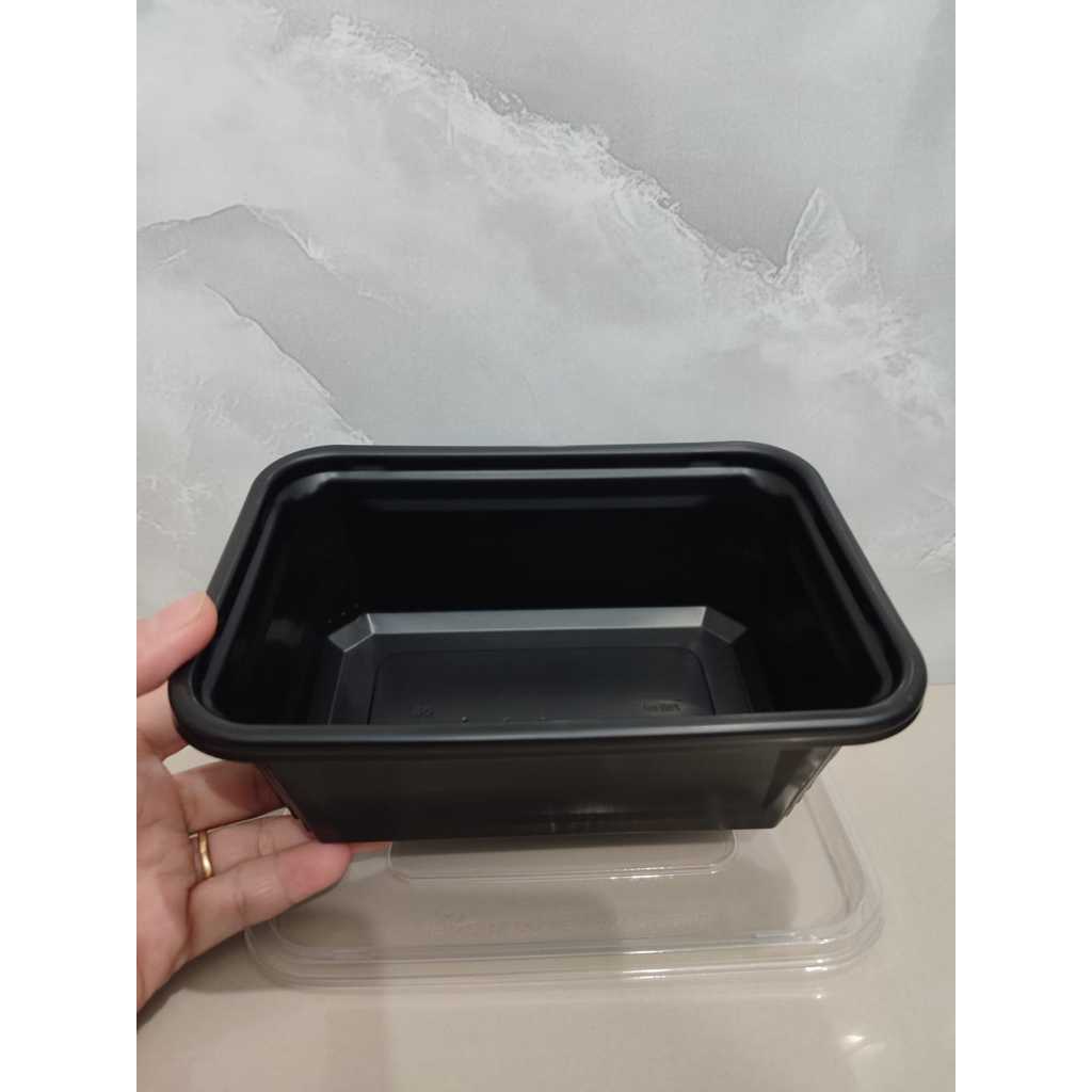 Thinwal Rectangle hitam 750ml/Kotak Makan 750ml/Thinwall TUPAI 750ml/Thinwall Hitam 750ml