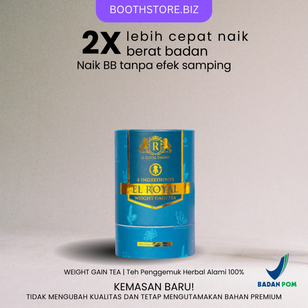 

Teh Penggemuk Badan El Royal Weight Gain Tea 2x Lebih Cepat Solusi Naik Berat Badan Original BPOM