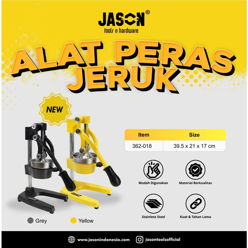 Jason Alat Peras Jeruk Manual | Alat Press Jeruk | Pemeras Press Jeruk | Orange Juicer