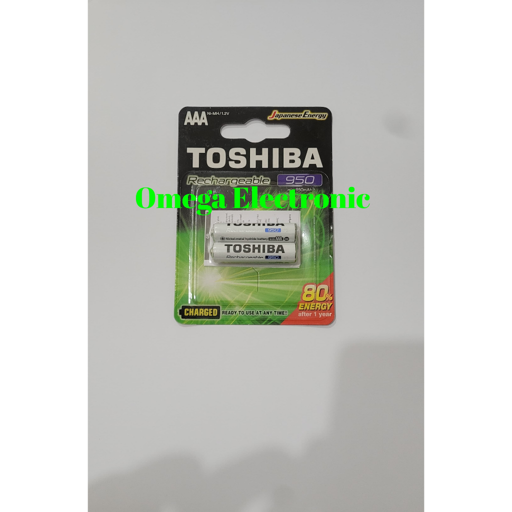 Toshiba Baterai A3 AAA 950mAh Rechargeable Battery 950 mAh Baterai Isi Ulang