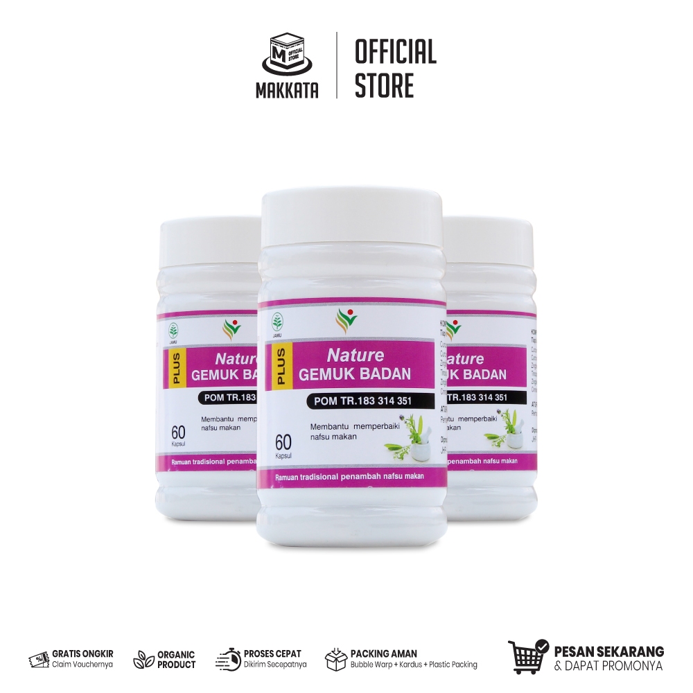 Nature Gemuk Badan Bpom Kapsul Penggemuk Badan Permanen Original Tanpa Efek Samping Aman