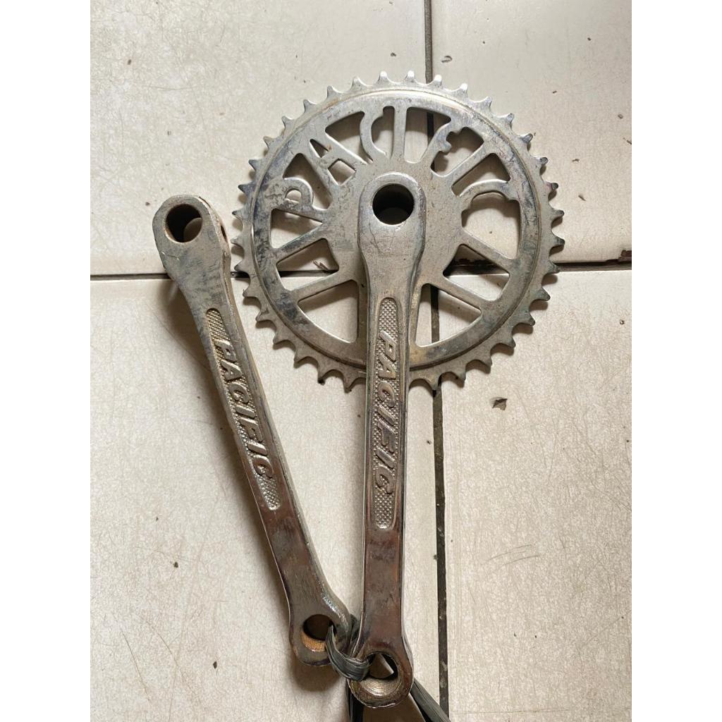 Crank 36T Gir Depan Pacific Sepeda Jengki Mini ONTEL BECAK JADUL Krum Pantek Besi 175MM