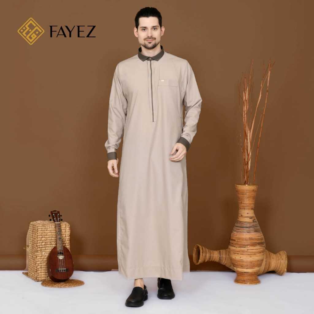 FAYEZ - HISYAM Gamis/Jubah Muslim Pria Lengan Panjang