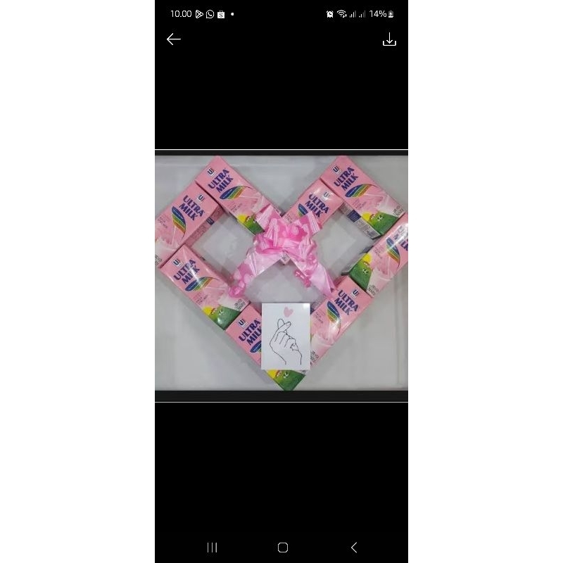 

susu ultra bentuk love