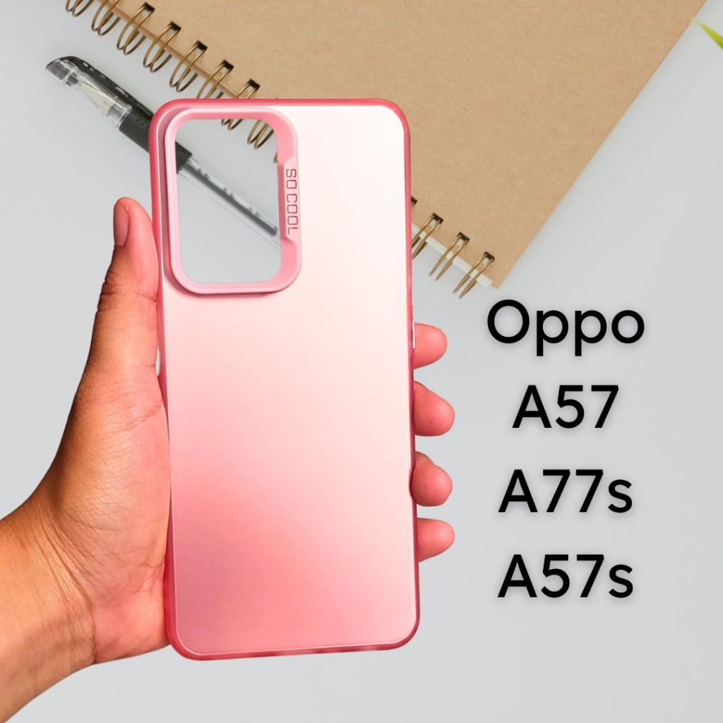 Case Oppo A57 - A77S - A57S Softcase IMD HOLOGRAM PLATE ROSEGOLD Case Casing Oppo A57 - A77S - A57S