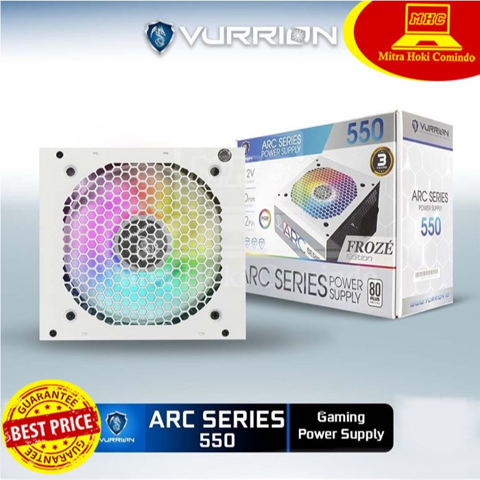 Power Supply PC 550 Watt Vurrion ARC 550 RGB 80+ White Edition