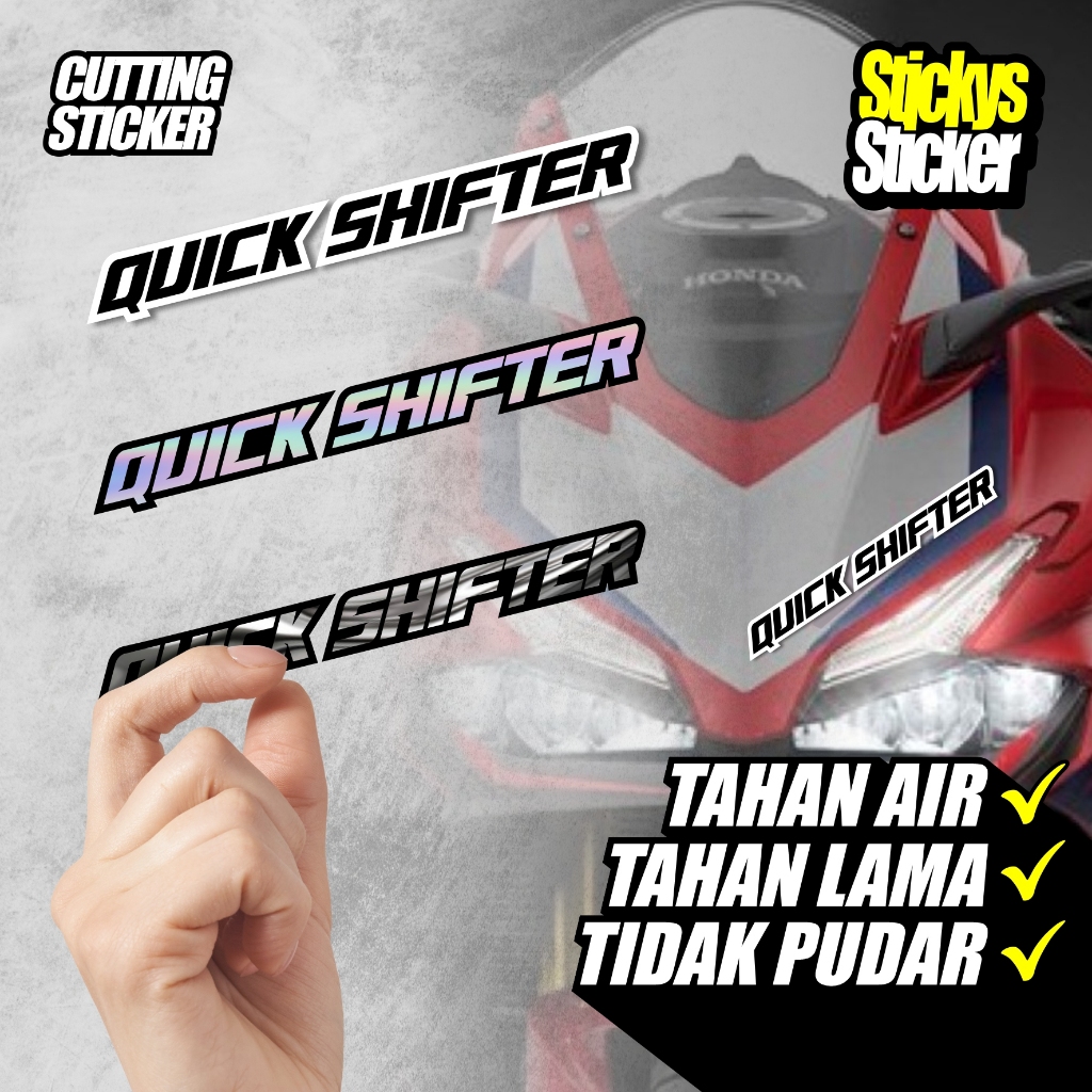Sticker logo QUICK SHIFTER cutting sticker QUICK SHIFTER 6 pilihan warna dan ukuran #3