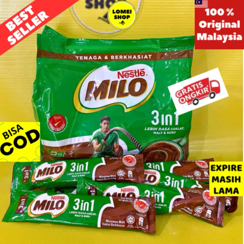 

Milo 3 in 1 Malaysia 18 Saset / Milo Saset / Milo Stick