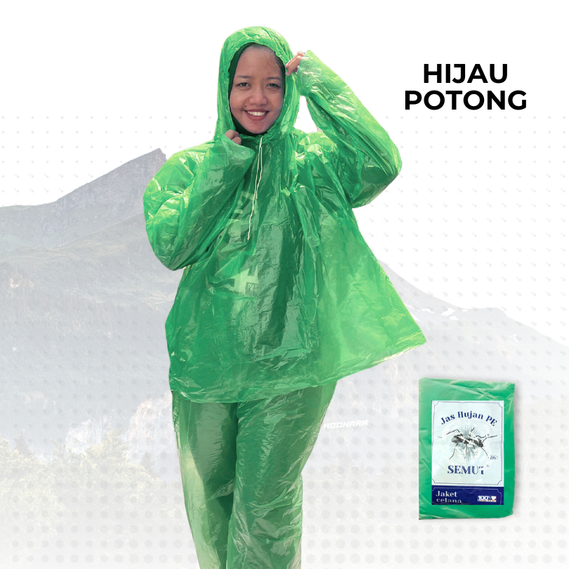 Jas Hujan Plastik Semut Jaket Celana HDPE Jas Hujan Plastik Kresek Dewasa Pria Wanita Setelan Celana