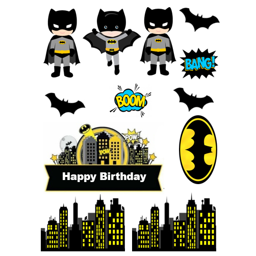BATMAN/ Topper BATMAN CUSTOM Nama/Hiasan Cake  BATMAN
