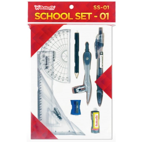 

Butterfly School Set - 01 & School Set - 02 / Alat Tulis set