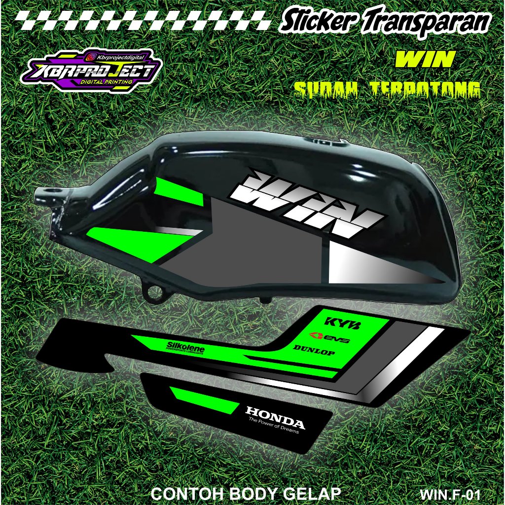 [COD] Stiker WIN 100 striping WIN 100 motor HONDA motor sticker variasi Racing F-01