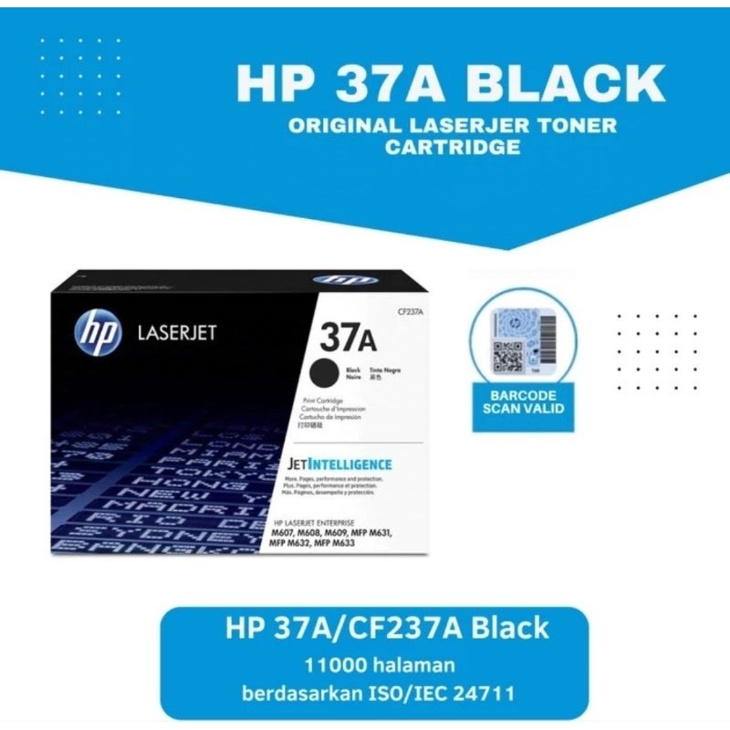 Toner HP laserjet 37A  black CF237A original