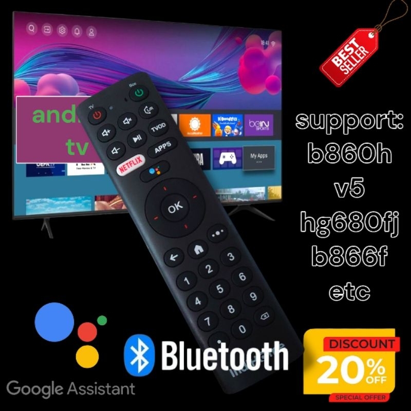 remote voice command bluetooth b860h v5 hg680fj b866 original versi baru