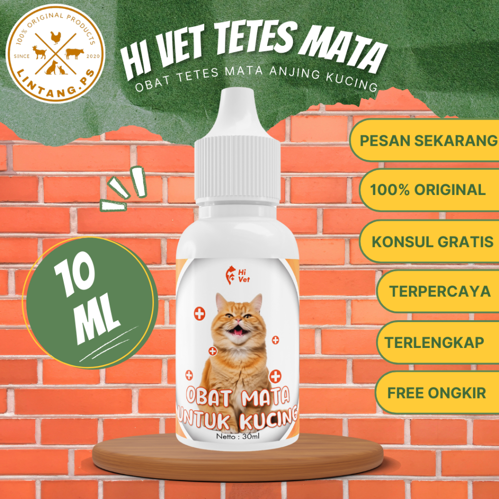 HI VET Mata Kucing 10 ml - Obat Tetes Mata Kucing - Tetes Mata Kucing - Tetes Mata Kucing