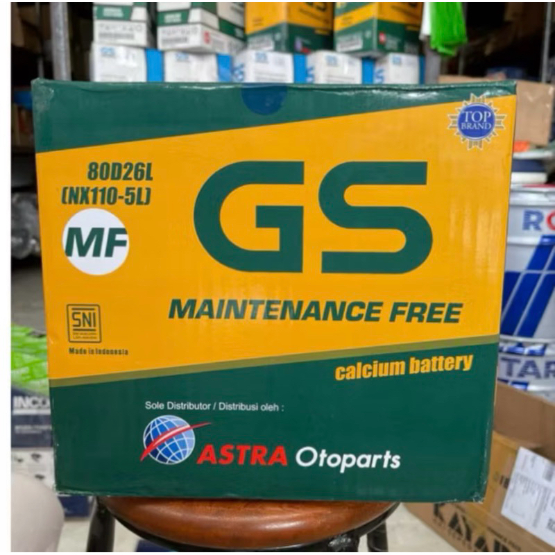 Aki Gs Astra Mf untuk mobil TOYOTA Fortuner Diesel, Innova Diesel, Hilux, Lexus. ISUZU D-Max, MU-X. 