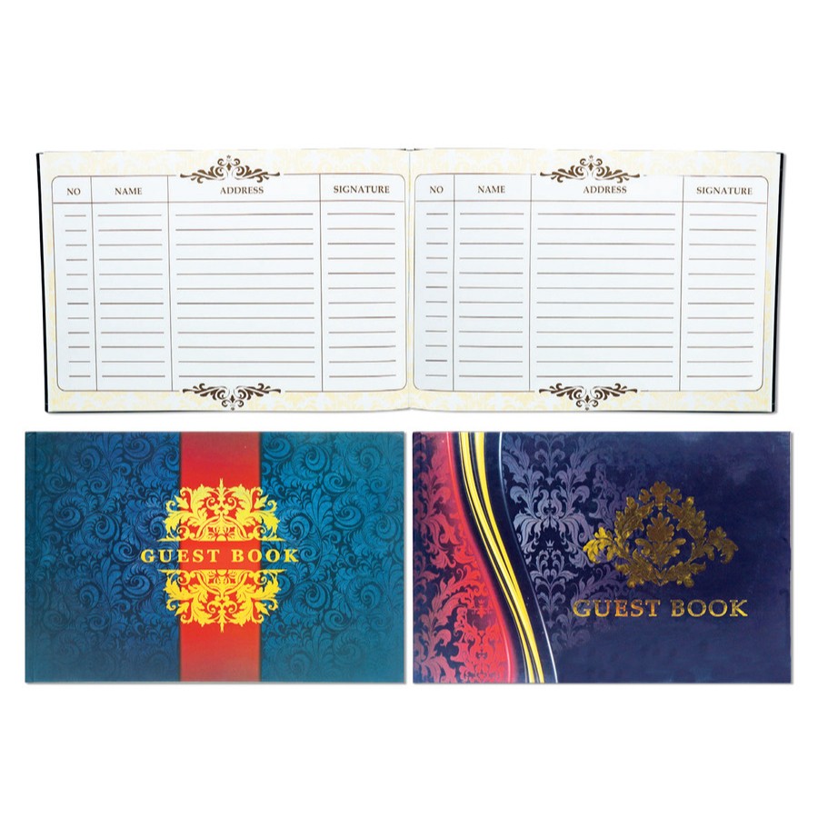 

Guest Book Butterfly / Buku Tamu / Buku Daftar Tamu - Biru & Hitam