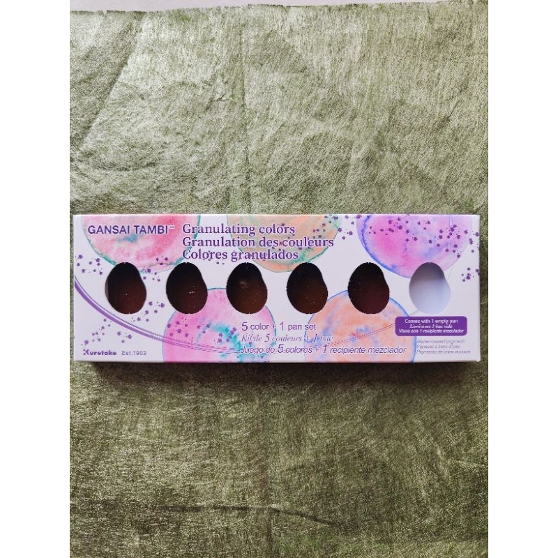 

Zig kuretake gansai tambi granulating set 5 colors + 1 pan set | Preloved watercolor