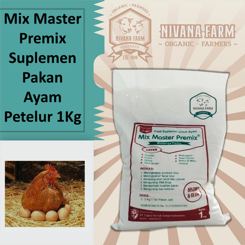 Mix Master Premix Suplemen Pakan Ayam Petelur 1Kg