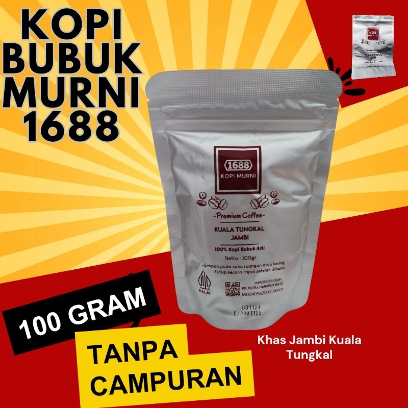 

Kopi Bubuk Premium 1688 Khas Kuala Tungkal Jambi 100 Gram