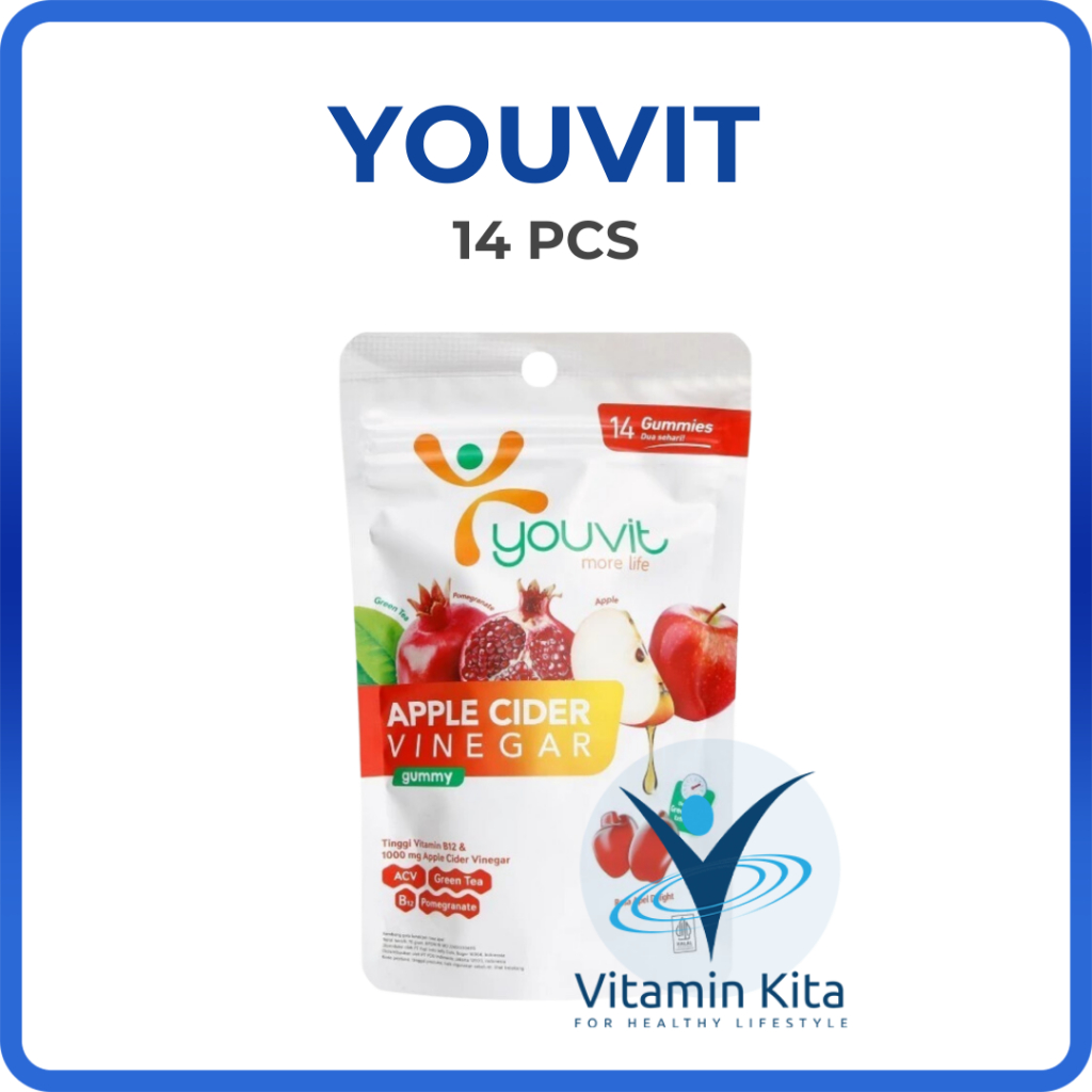 

YOUVIT APPLE CIDER VINEGAR GUMMY - ISI 14 PCS
