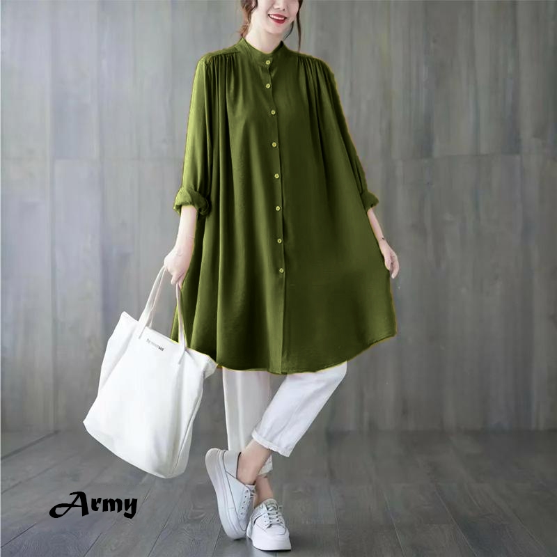 Baju Tunik Wanita Korea LD 120 Jumbo Model Terbaru Kekinian GEYA