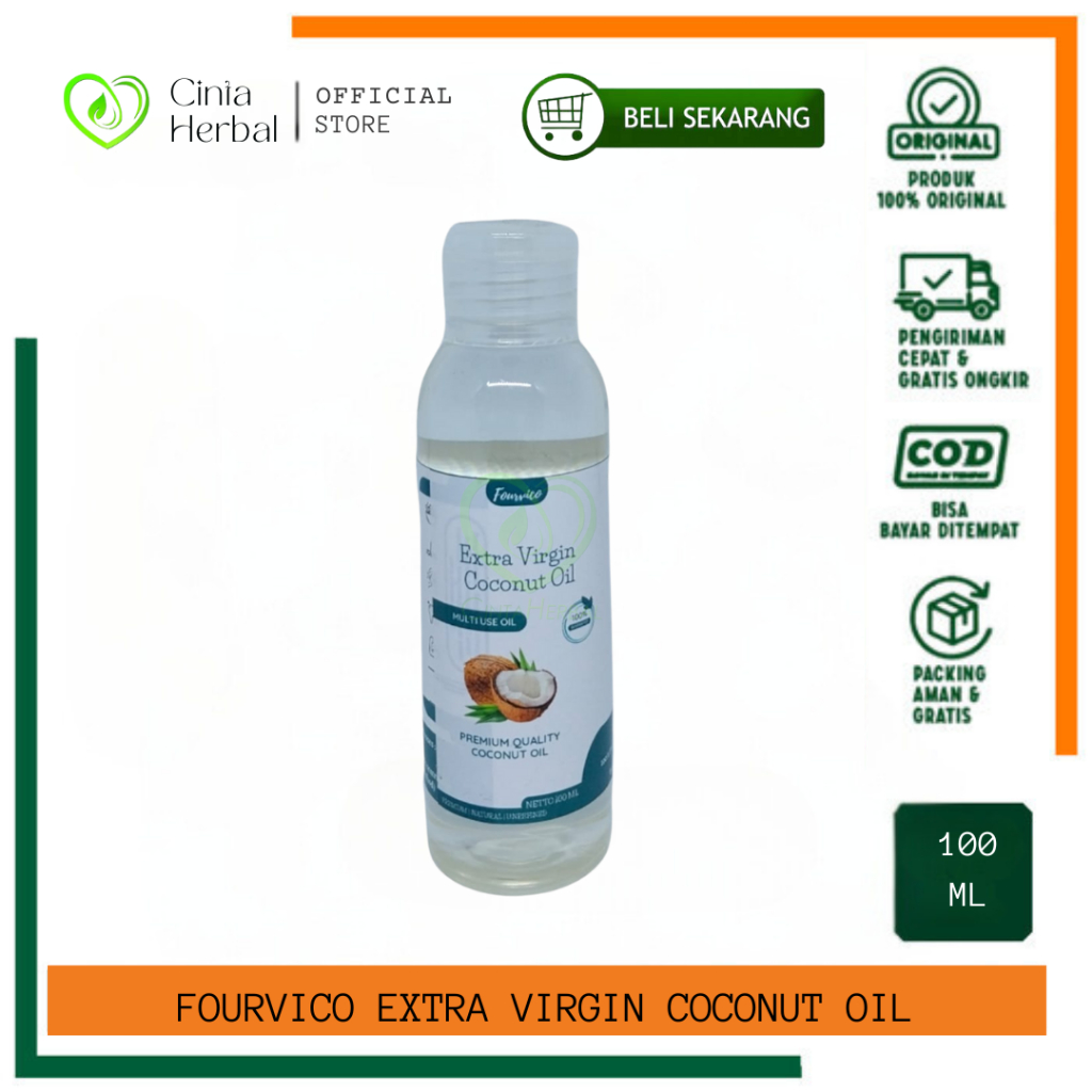 

VCO Fourvico | Extra Virgin Coconut Oil | Minyak Kelapa Murni - 100ml