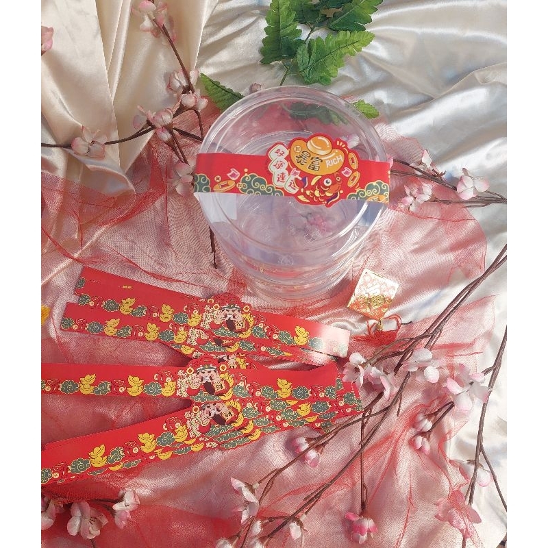 

25 pcs pita imlek pita kertas toples imlek paperbelt imlek paperbelt cny pita bolu gulung