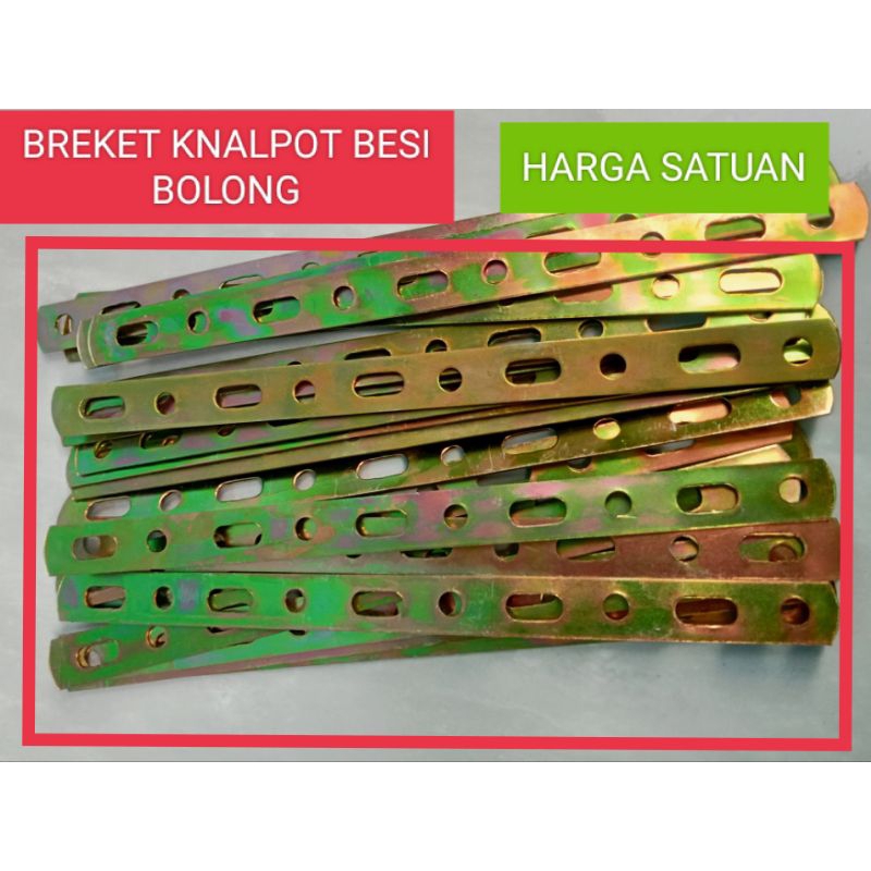 breket knalpot besi bolong / penggaris knalpot serba guna.