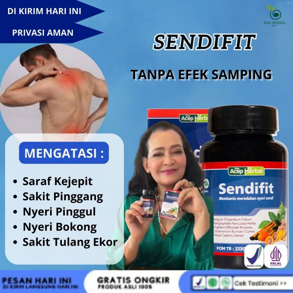 Sendifit - Obat Saraf Kejepit, Sakit Pinggang, Nyeri Pinggul, Nyeri Bokong, Sakit Tulang Ekor ORIGIN