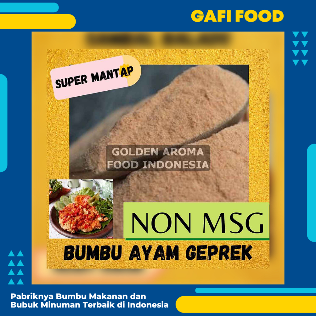 

BUMBU TABUR AYAM GEPREK NON MSG 1 KG FOOD GRADE 1Kg Bubuk Bumbu Cilor Papeda Mie Lidi Makaroni