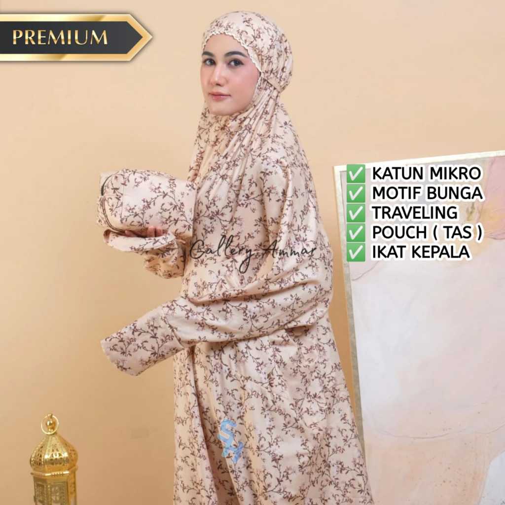 Mukena Terusan Dewasa Travelling Katun Motif Premium Mukena Akifa Dewasa Premium Scrape Renda Jumbo 