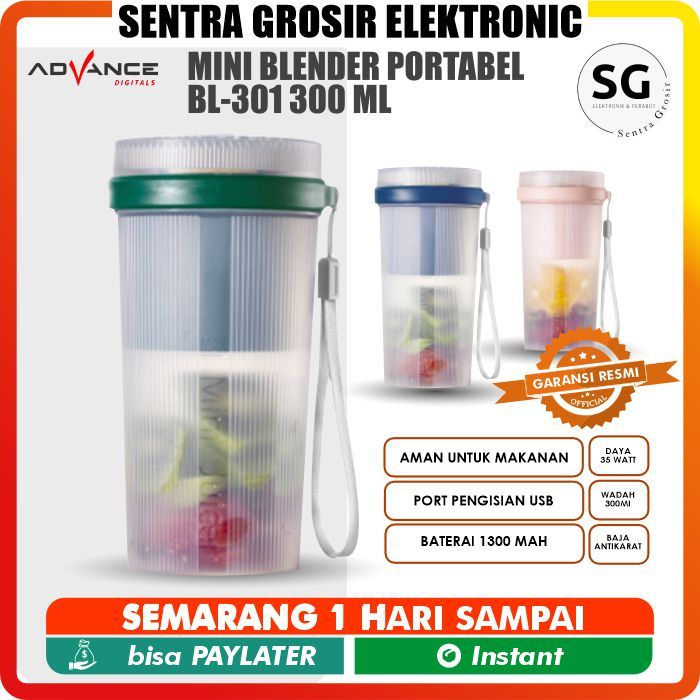 Advance Mini Blender Portabel BL-301 kapasitas 300 ml BL 301 BL301