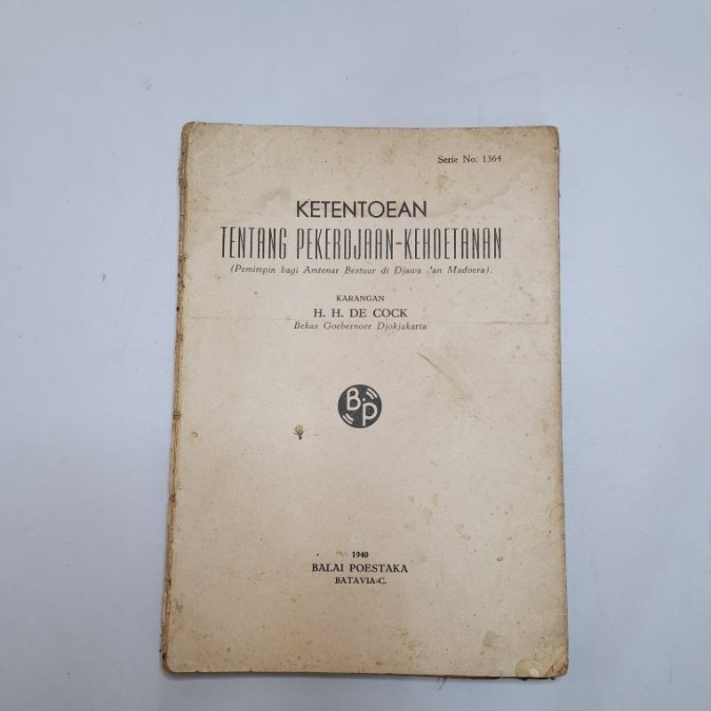 Buku Perhutanan Jawa Madura 1940 // Buku Perhutani // Buku Kehutanan