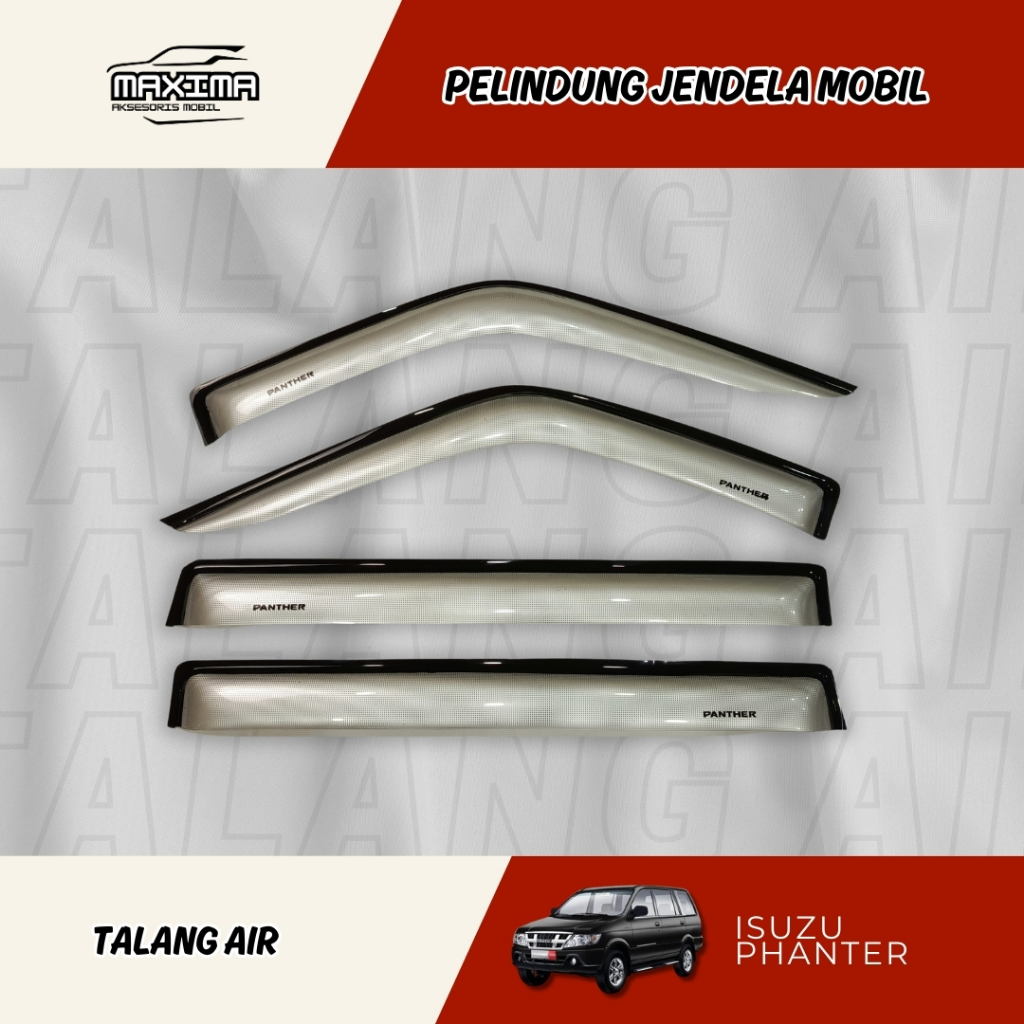 Talang Air Pintu Mobil PANTHER LAMA 4 Pintu Hitam dan Silver Talang Air 4 Pintu PANTHER LAMA